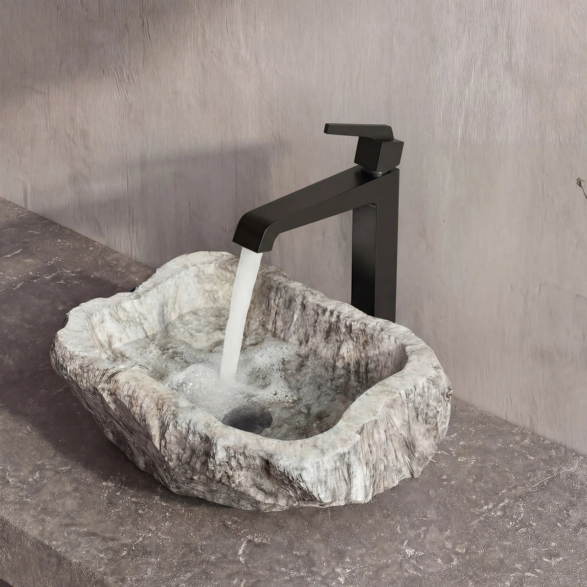 Single-Handle Vessel Bathroom Sink Faucet With Pop-Up Drain