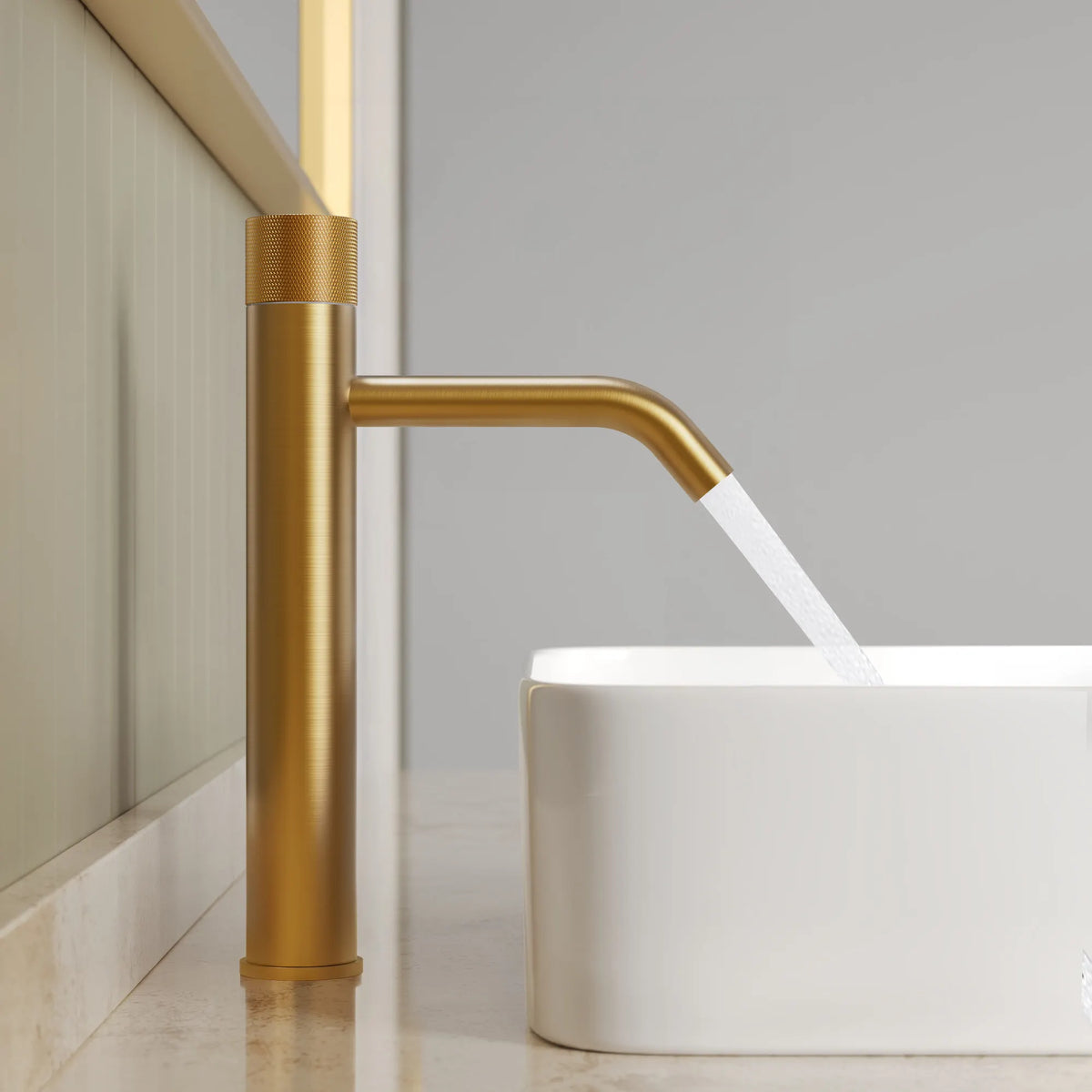 Single-Handle Vessel Bathroom Sink Faucet With Pop-Up Drain
