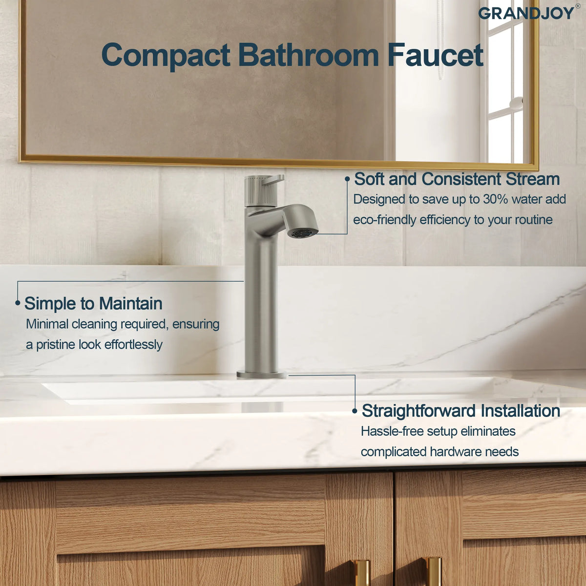 Single-Handle Bathroom Sink Faucet With Pop-Up Drain