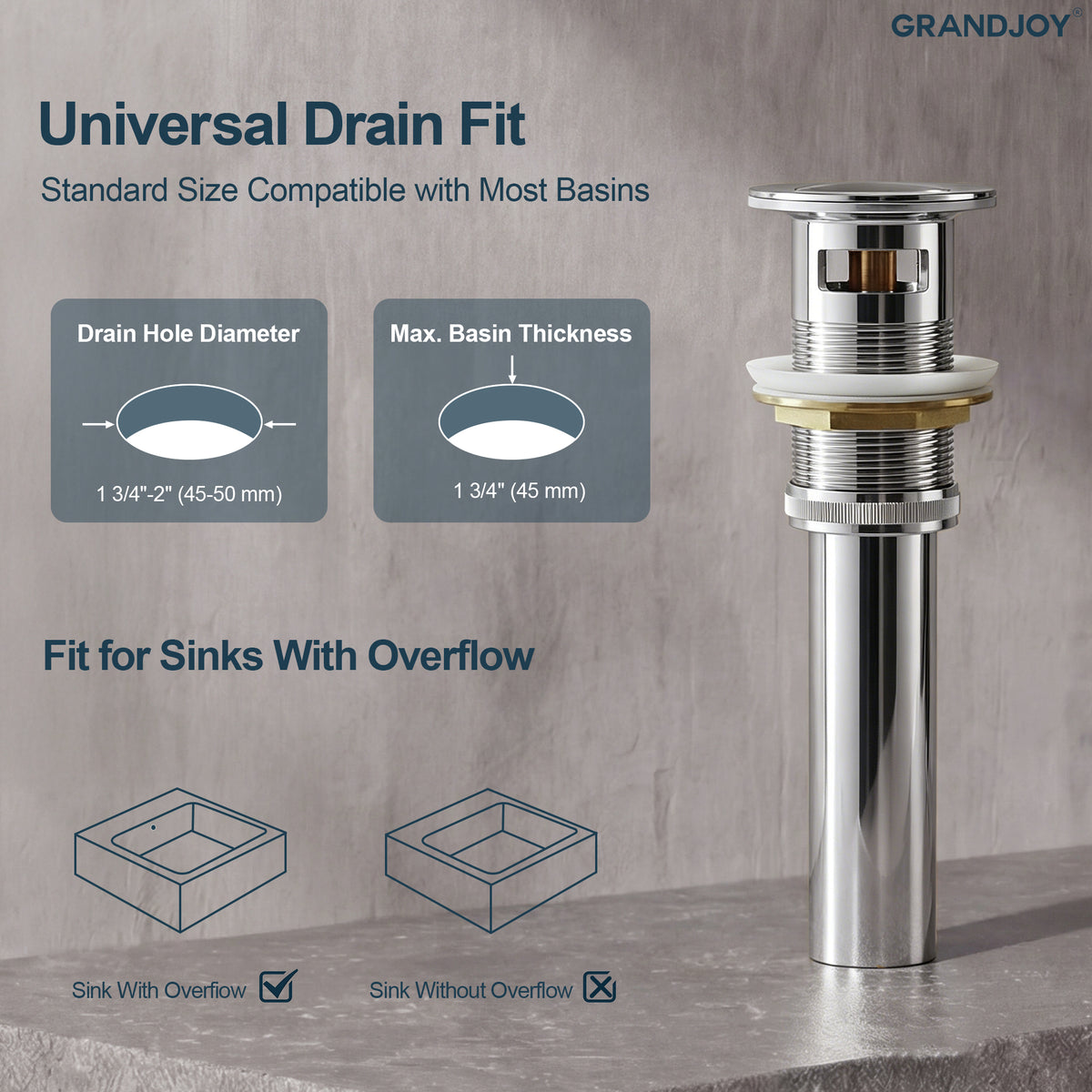Single-Handle Vessel Bathroom Sink Faucet With Pop-Up Drain
