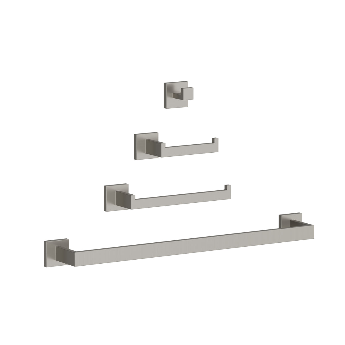 Four-Piece Wall-Mounted 304 Stainless Steel Bathroom Hardware Set