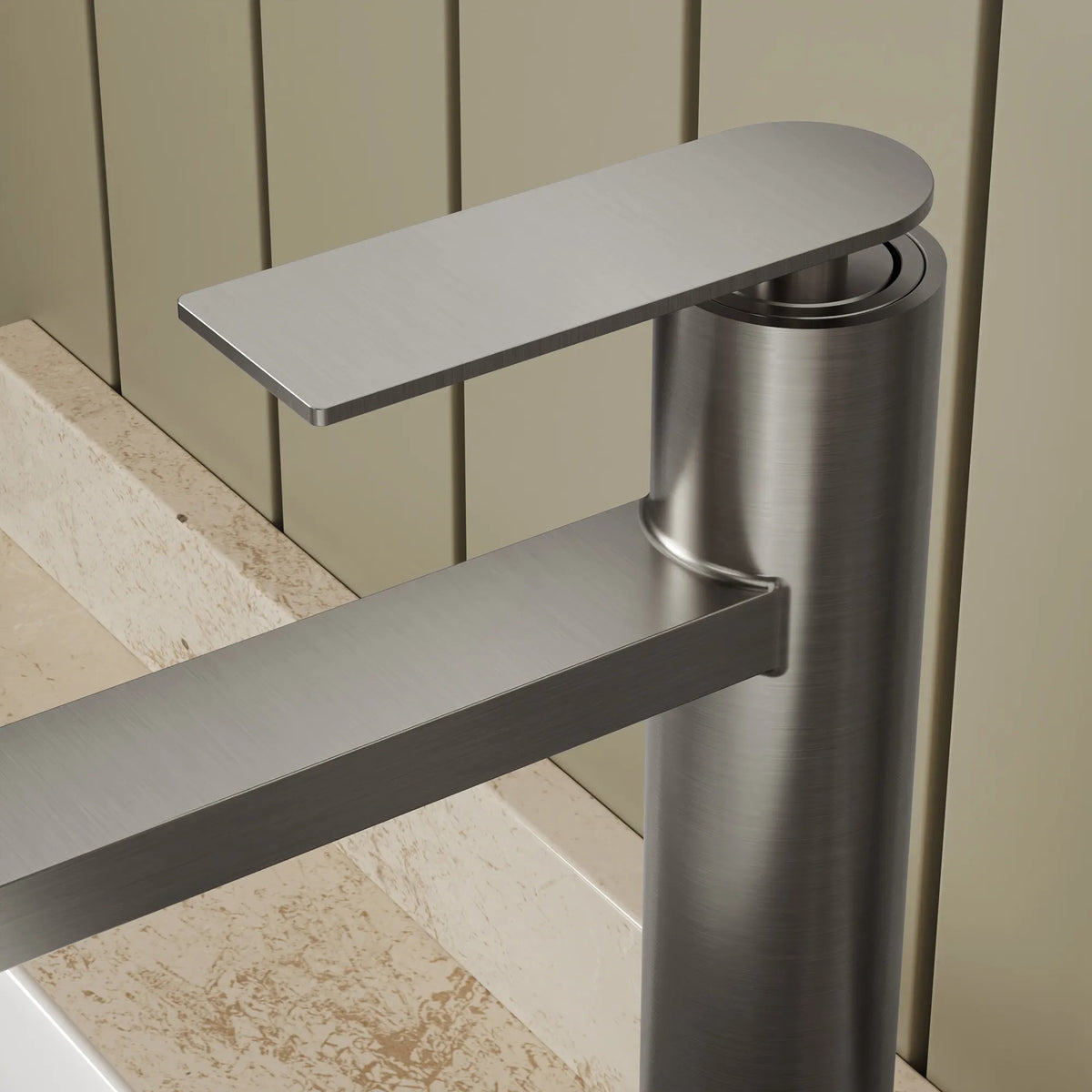 Single-Handle Vessel Bathroom Sink Faucet With Pop-Up Drain