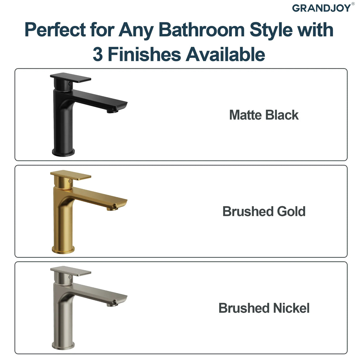 Single-Handle Bathroom Sink Faucet With Pop-Up Drain