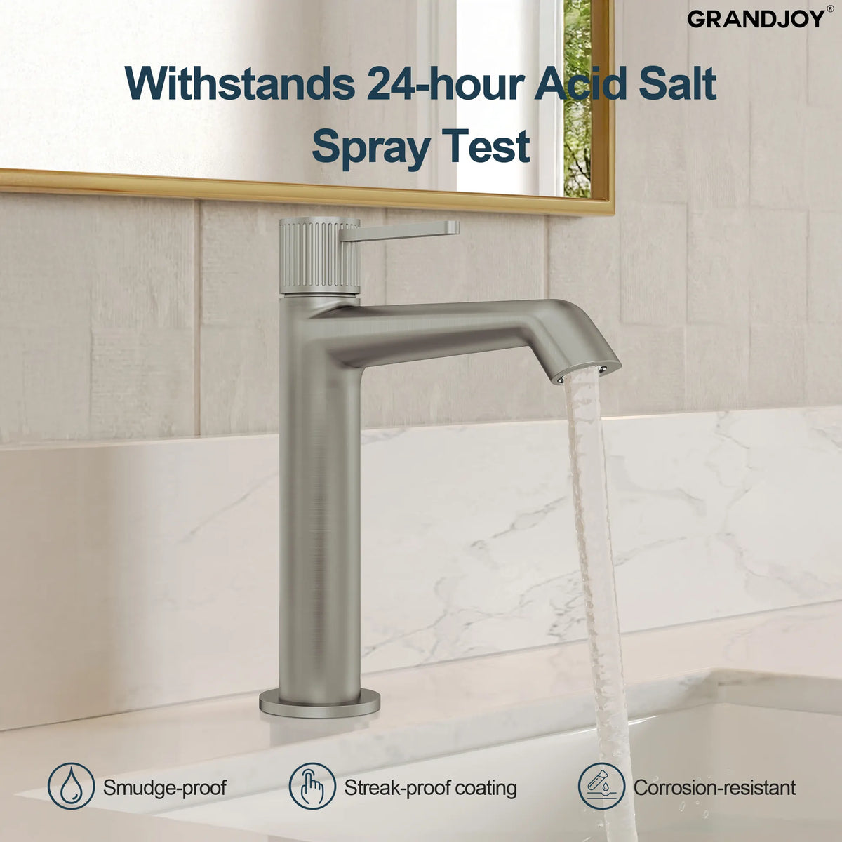 Single-Handle Bathroom Sink Faucet With Pop-Up Drain