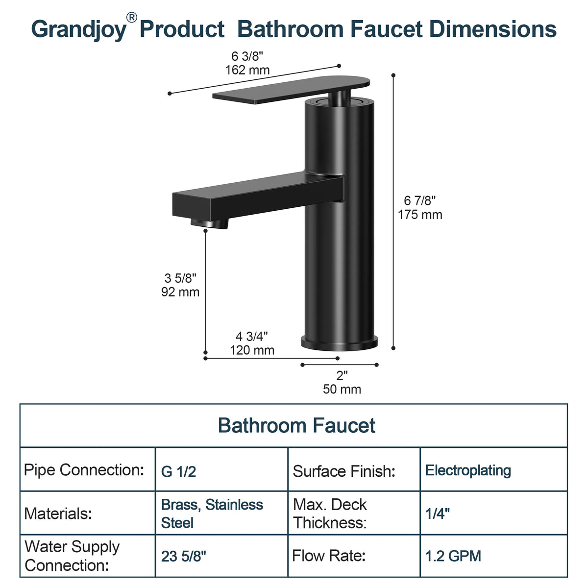 Single-Hole Bathroom Sink Faucet With Pop-Up Drain