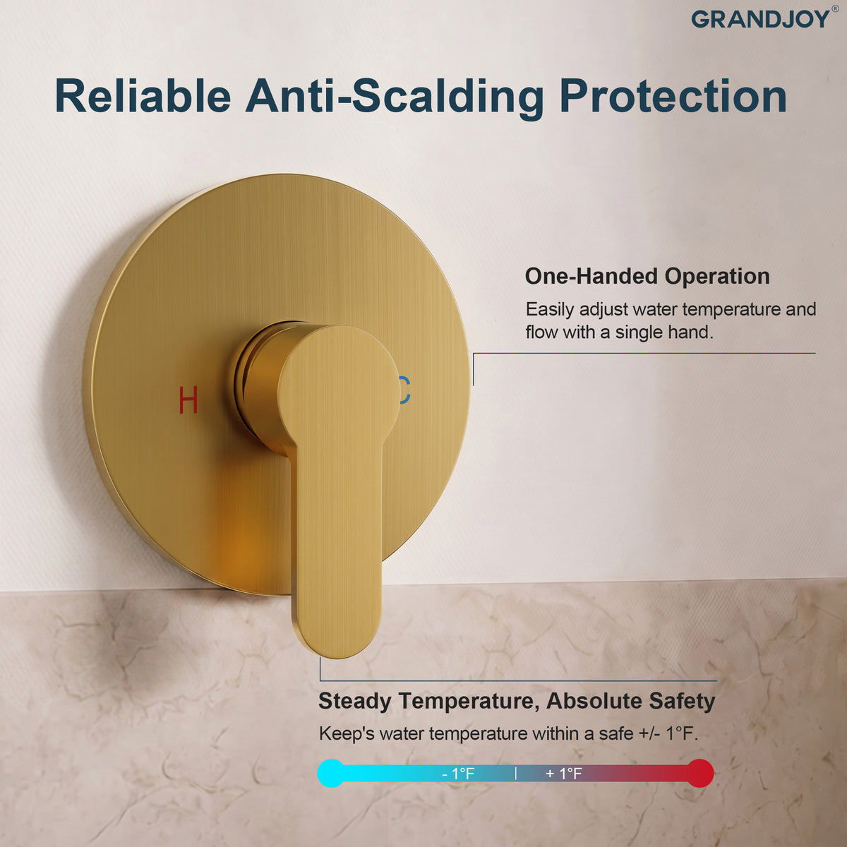 Exposed Dual-Function Rain Shower System with Adjustable Handheld