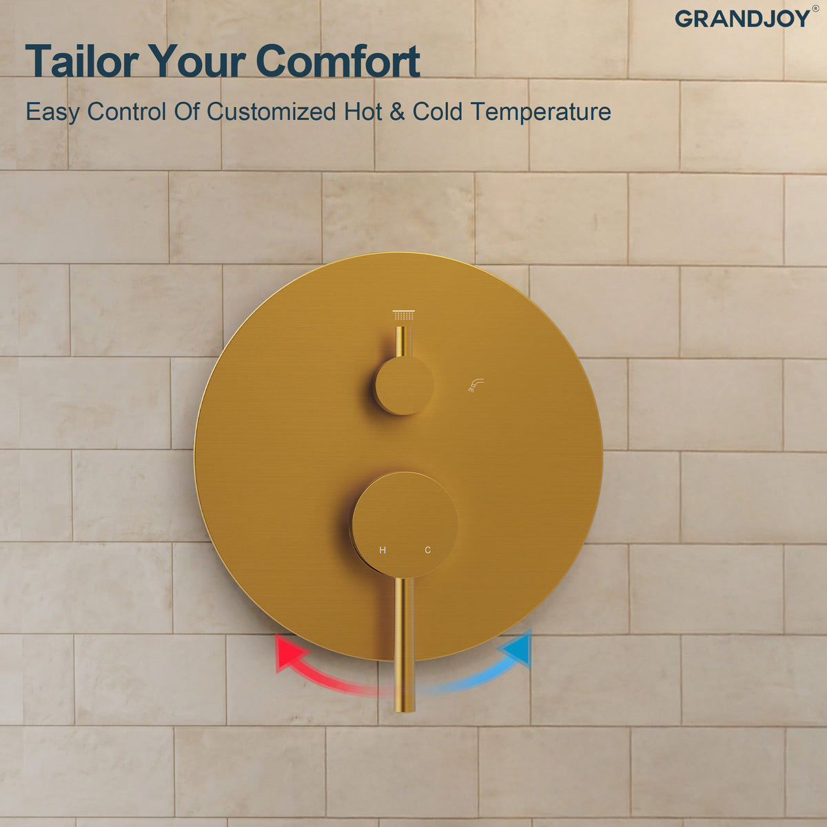 Single-Handle 6-Inch Round Wall-Mounted Tub and Shower System