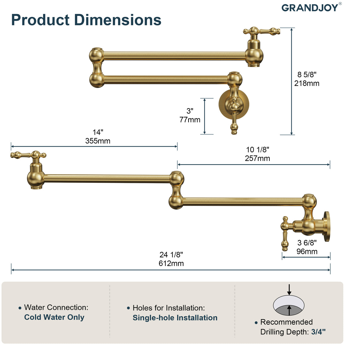 Two-Handle Wall-Mount Pot Filler