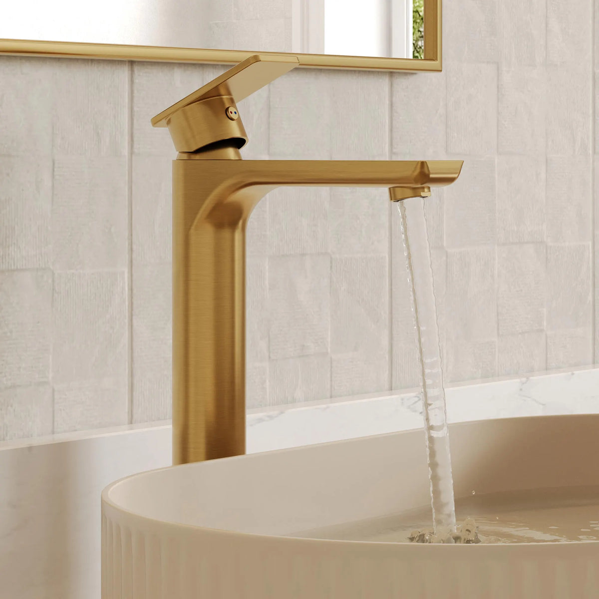 Single-Handle Vessel Bathroom Sink Faucet With Pop-Up Drain