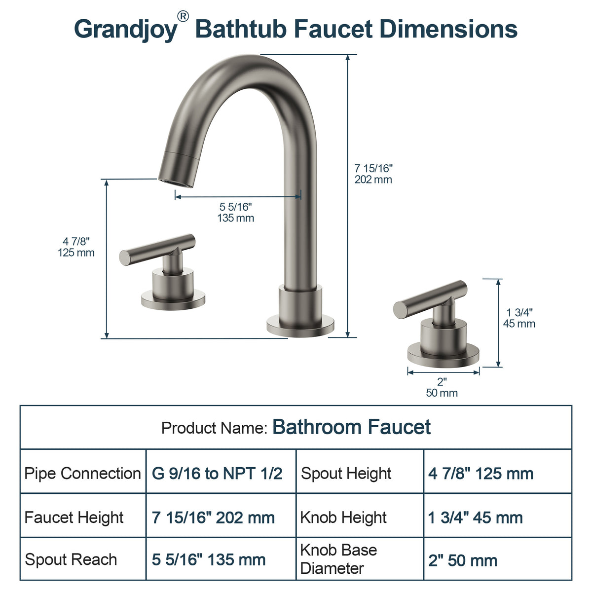 Two-Handle Mid Arc Widespread Bathroom Sink Faucet With Pop-Up Drain