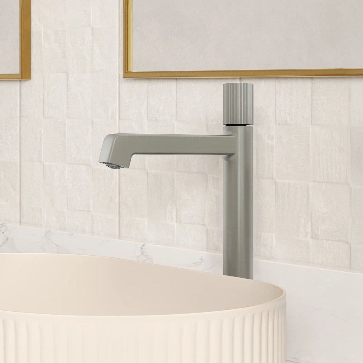 Single-Handle Vessel Bathroom Sink Faucet With Pop-Up Drain
