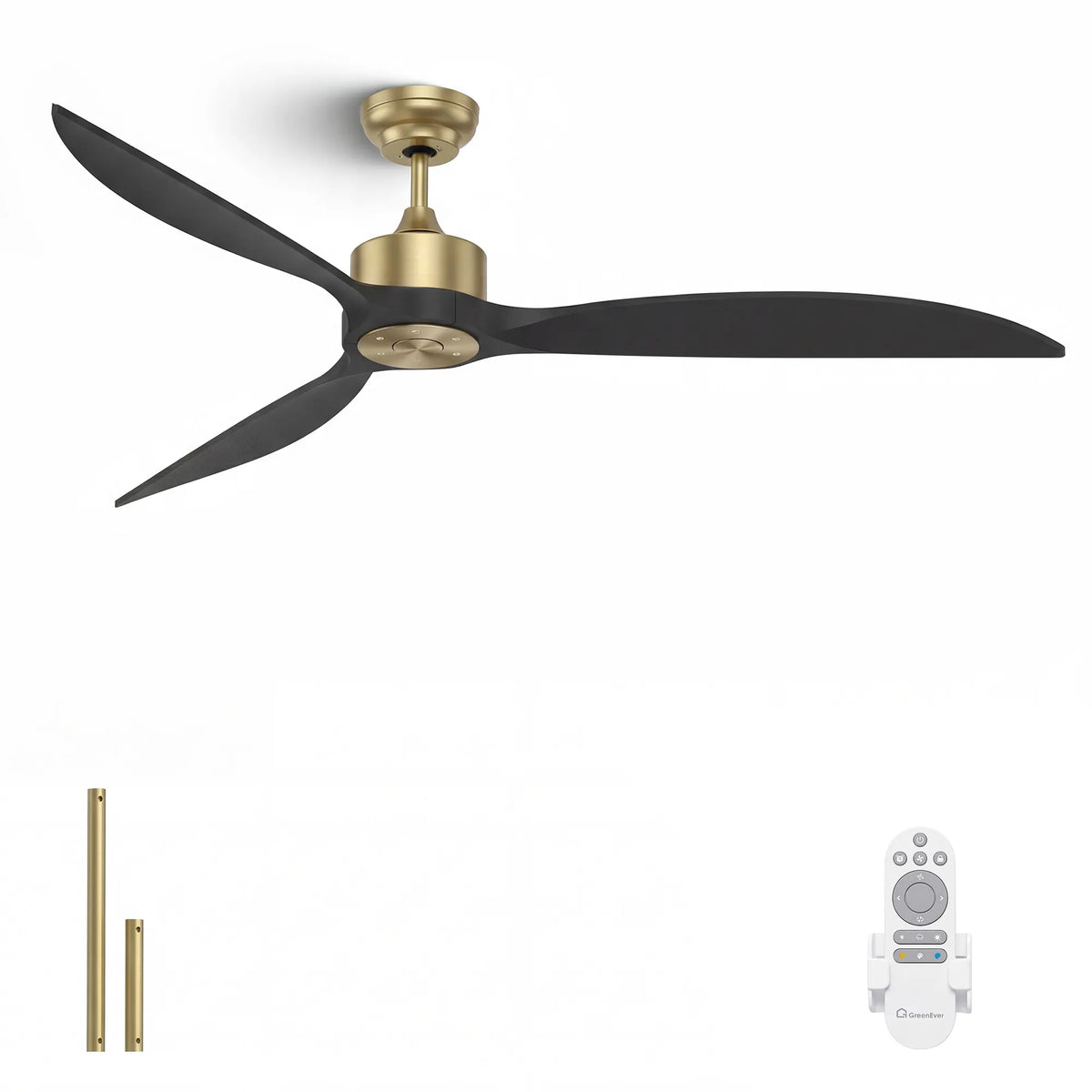 65-Inch Downrod Mount 3-Blade Ceiling Fan without Light