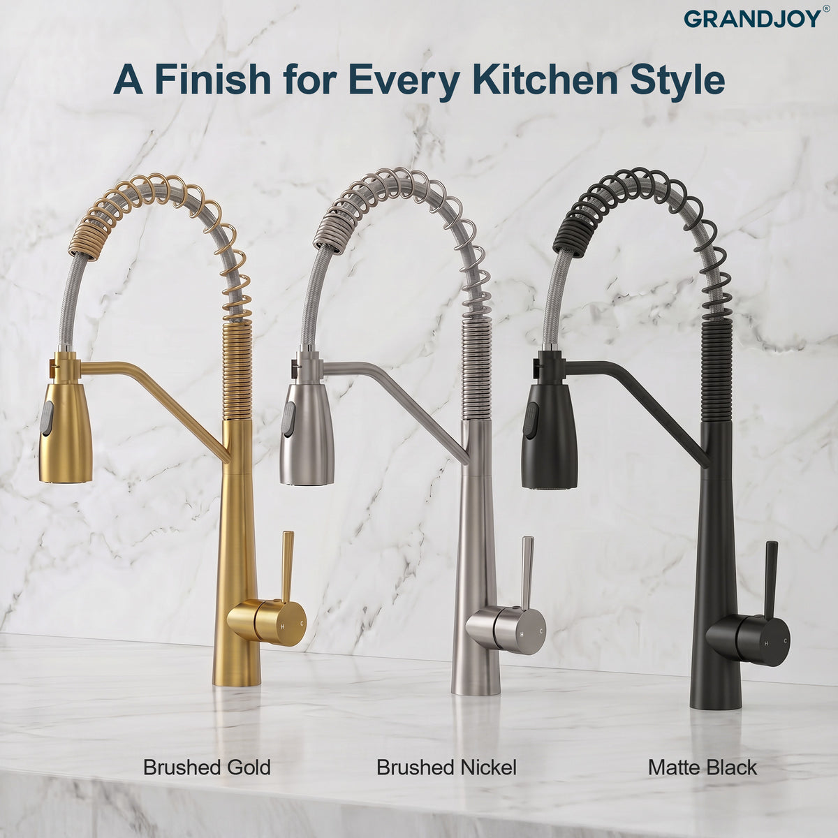 Single-Handle Pre-Rinse Spring Pull-Down Kitchen Faucet