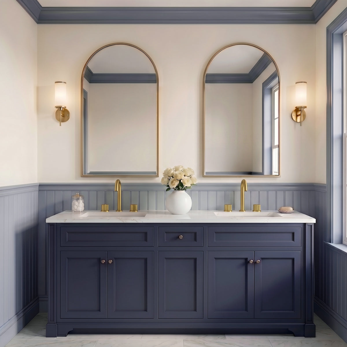 Two-Handle High Arc Widespread Bathroom Sink Faucet With Pop-Up Drain