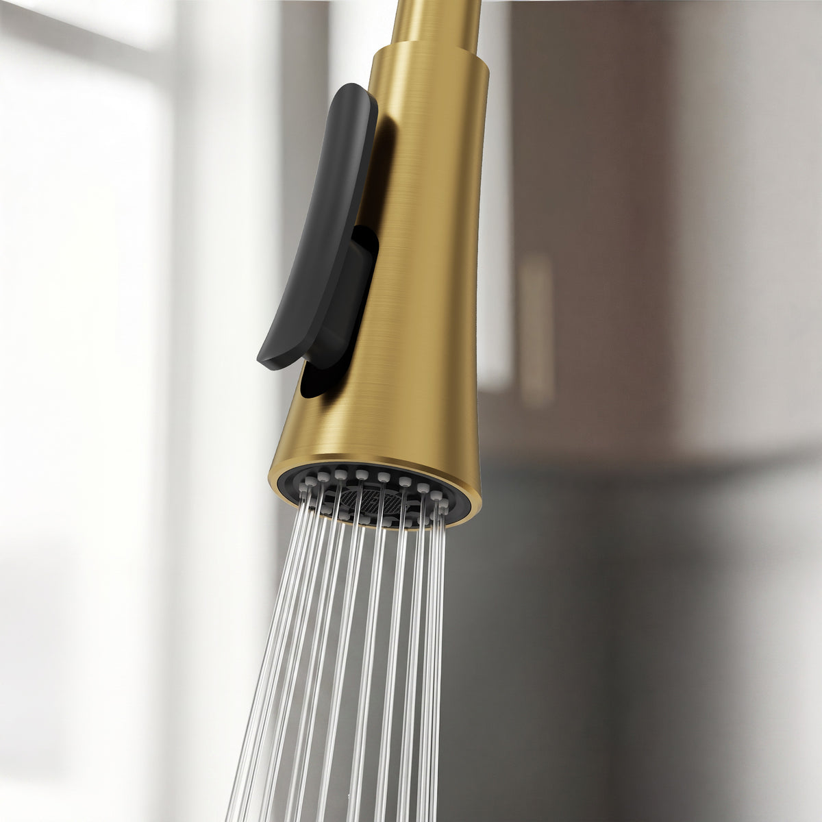 23.7-Inch Pre-Rinse Spring Kitchen Faucet with Pull-Down Spray