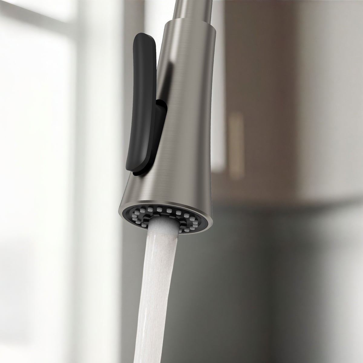 23.7-Inch Pre-Rinse Spring Kitchen Faucet with Pull-Down Spray