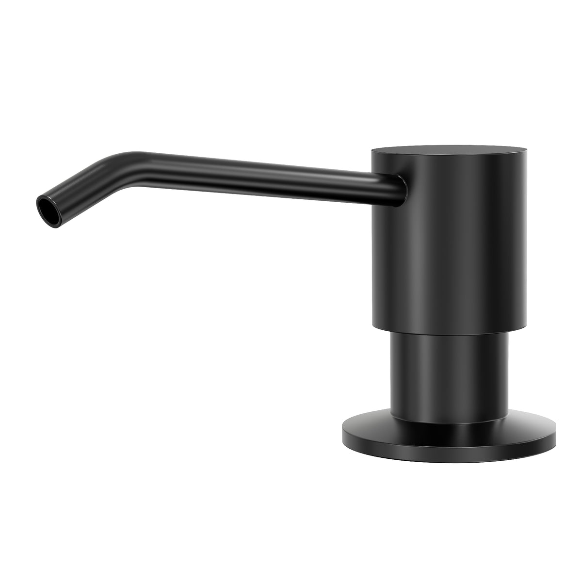 Deck-Mounted Liquid Soap Dispenser with Slim Pump Head and Straight Spout