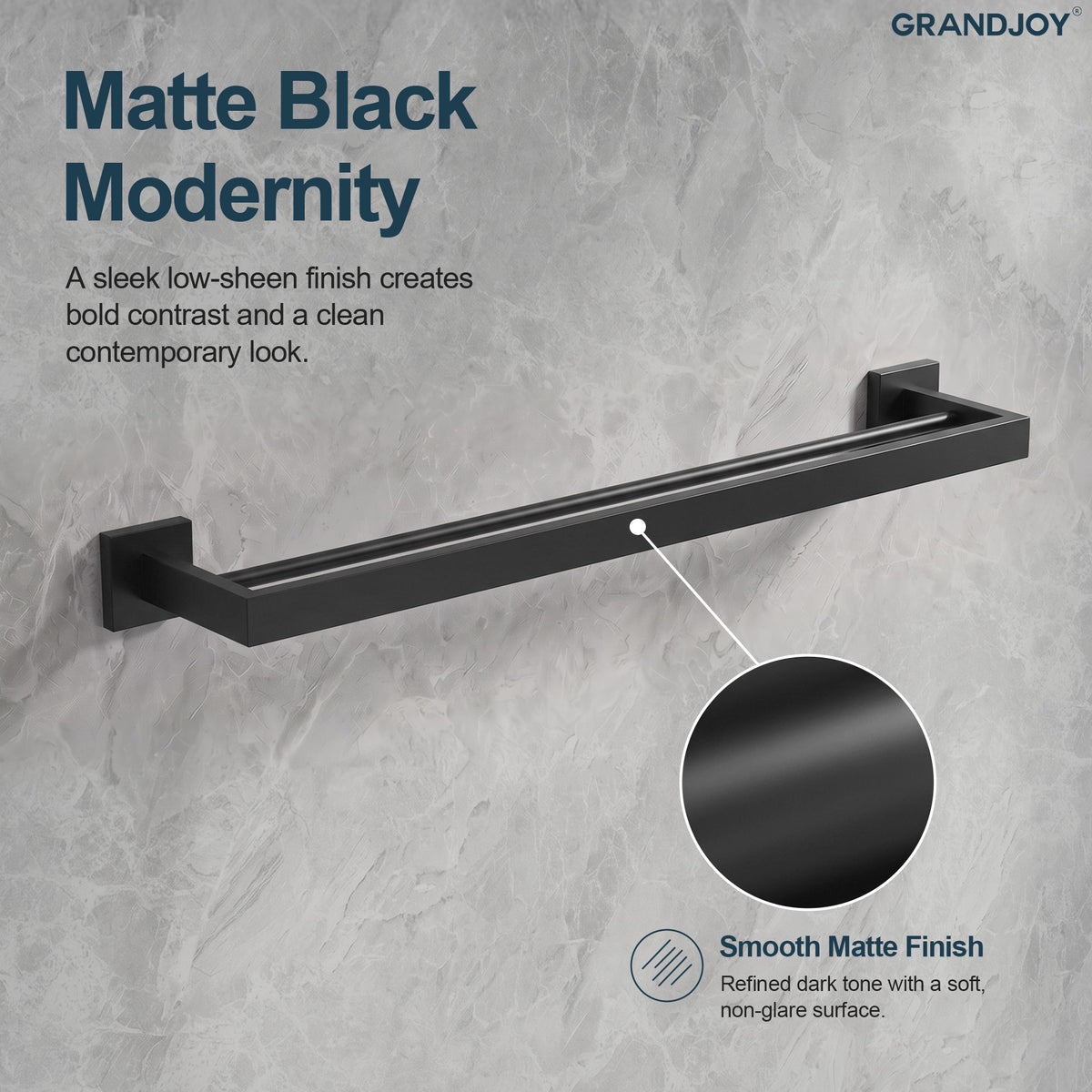 Wall Mounted Double Towel Bar for Bathroom Organization
