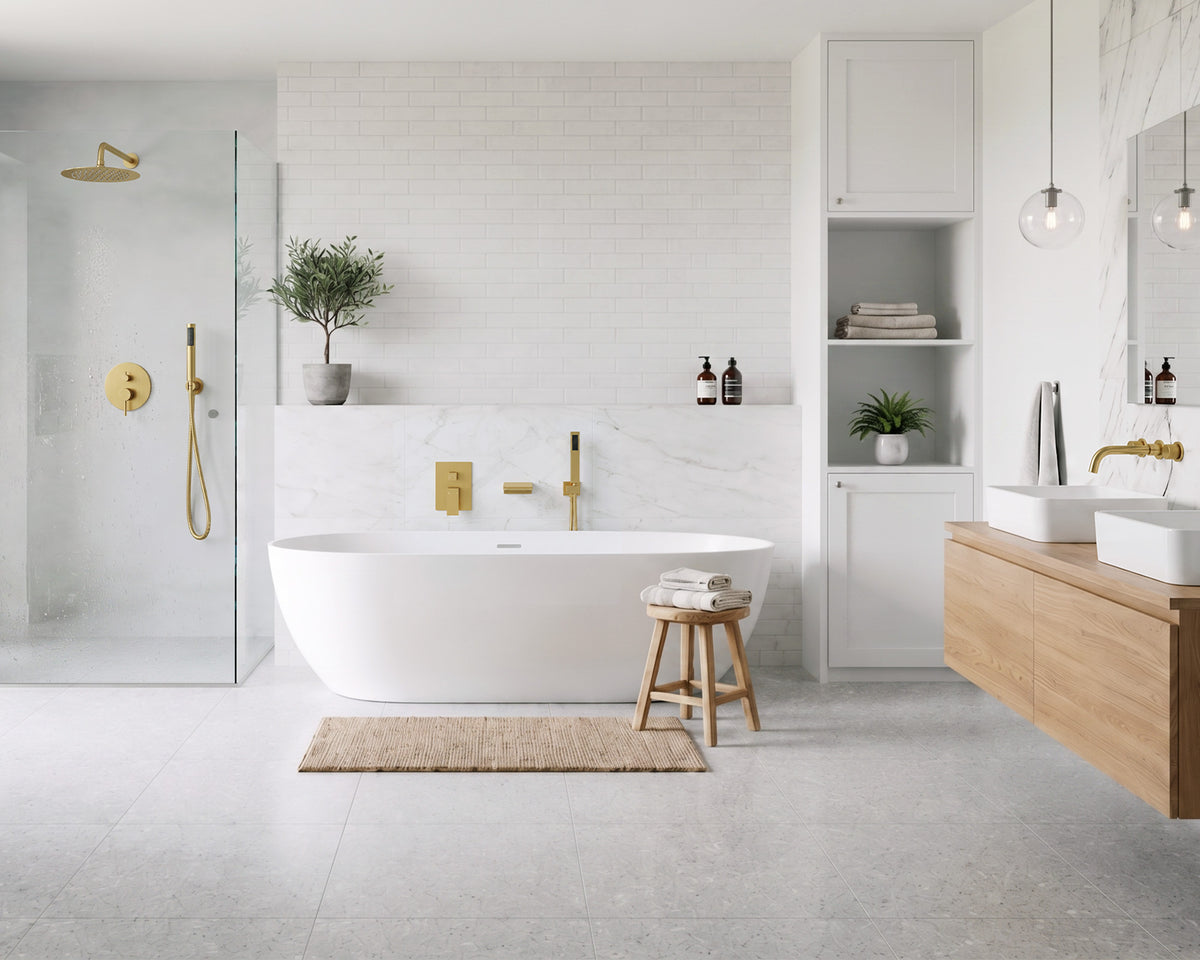Modern Single-Handle Wall-Mounted Bathtub Faucet with Hand Shower