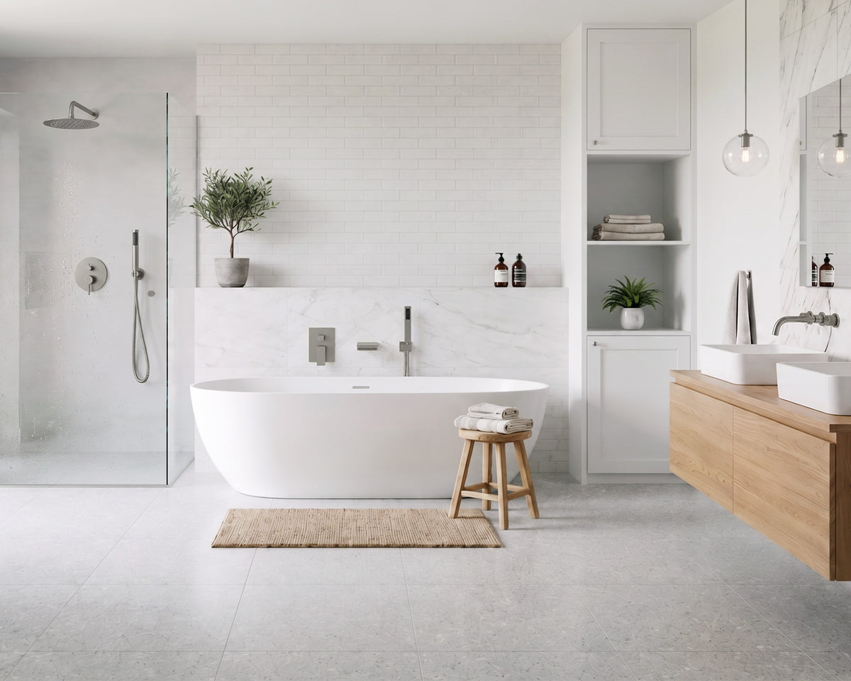 Modern Single-Handle Wall-Mounted Bathtub Faucet with Hand Shower