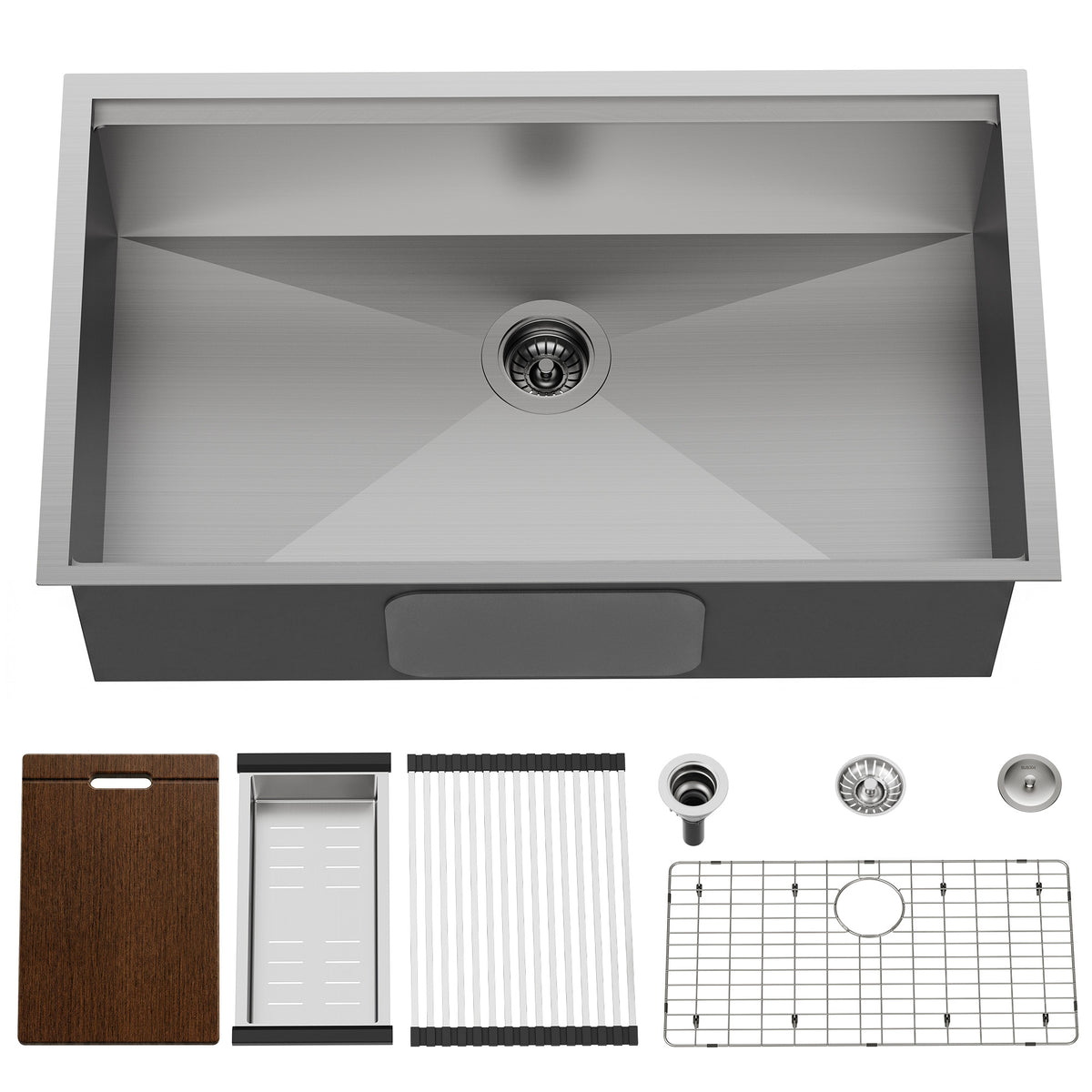 32-Inch Undermount Workstation Kitchen Sink with Four Accessories