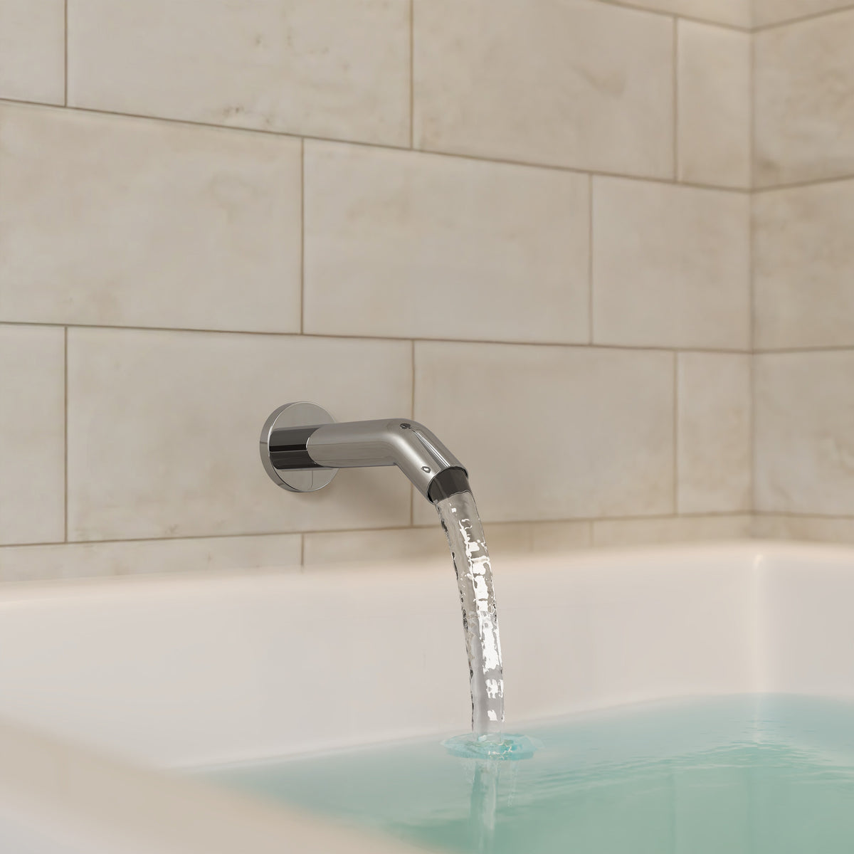 Single-Handle 6-Inch Round Wall-Mounted Tub and Shower System