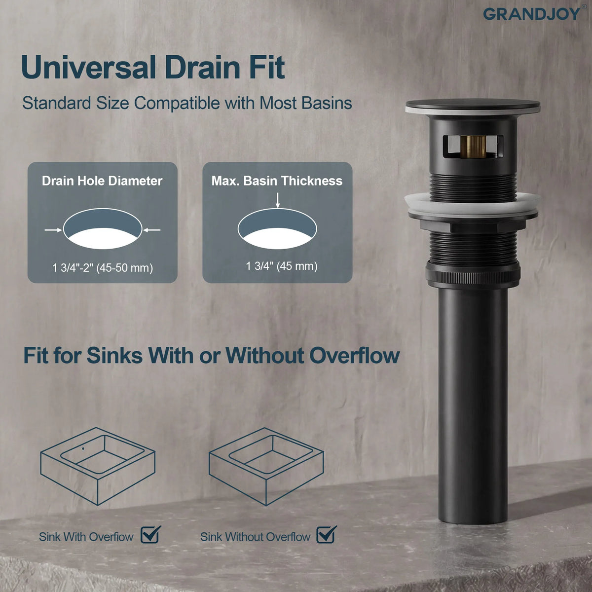 Single-Handle Vessel Bathroom Sink Faucet With Pop-Up Drain