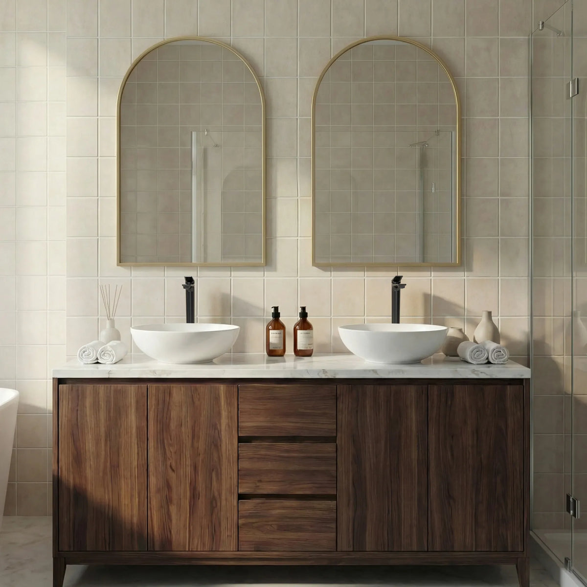 Single-Handle Vessel Bathroom Sink Faucet With Pop-Up Drain