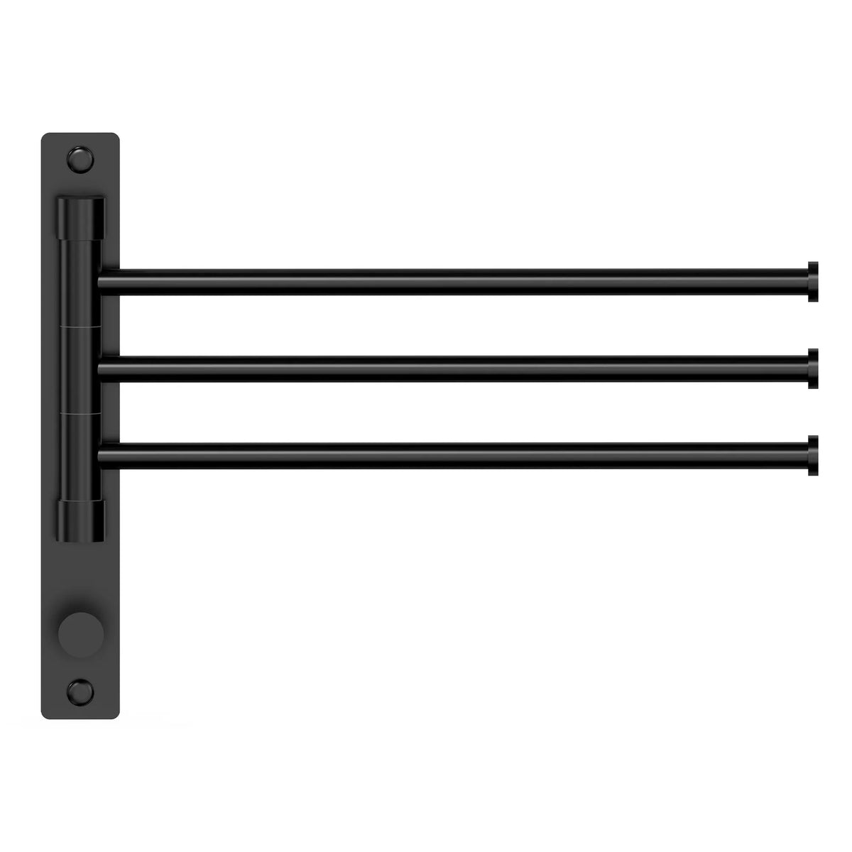 Three-Arm Wall-Mounted Rotating Stainless Steel Towel Rack for Bathrooms