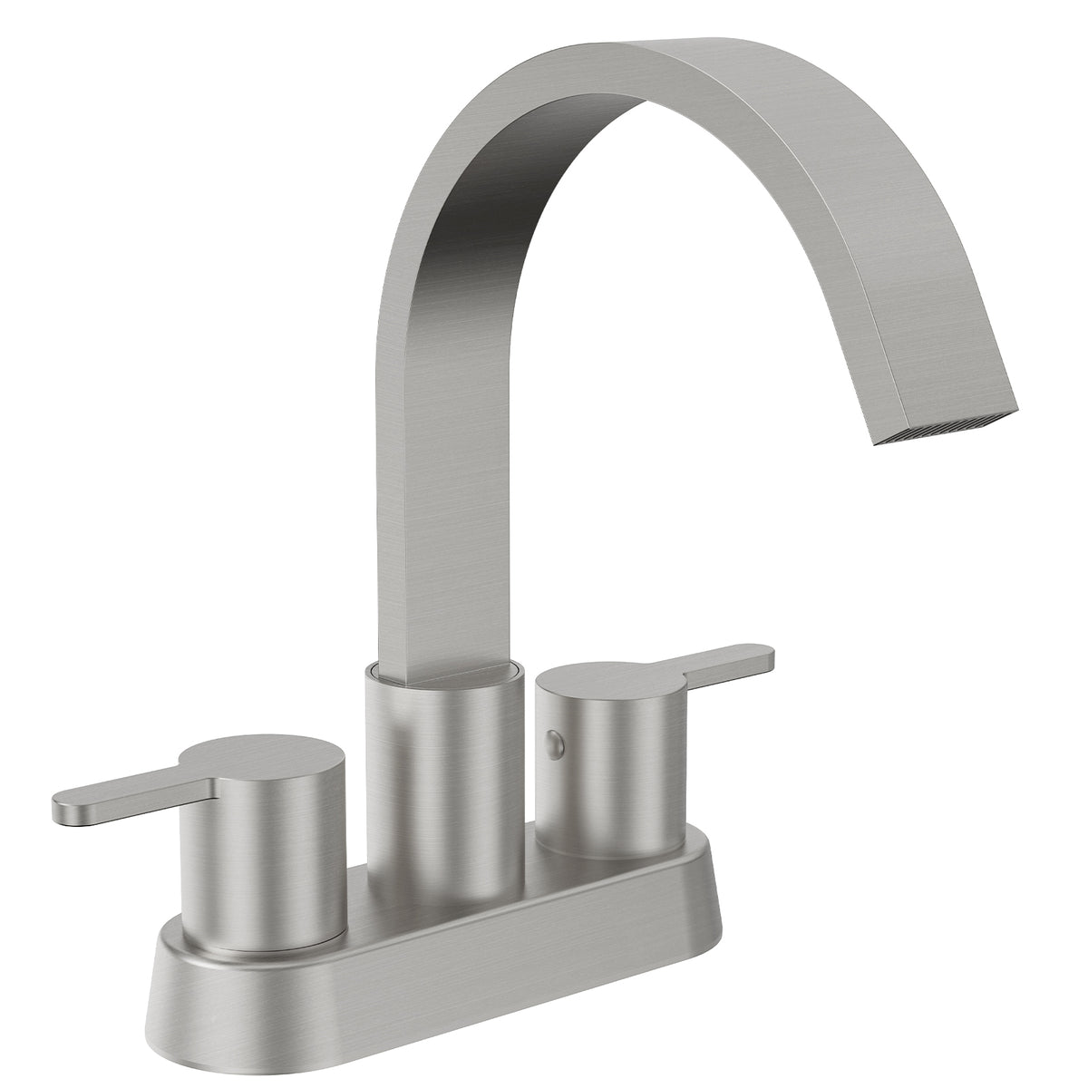 Two-Handle Centerset Bathroom Sink Faucet With Pop-Up Drain