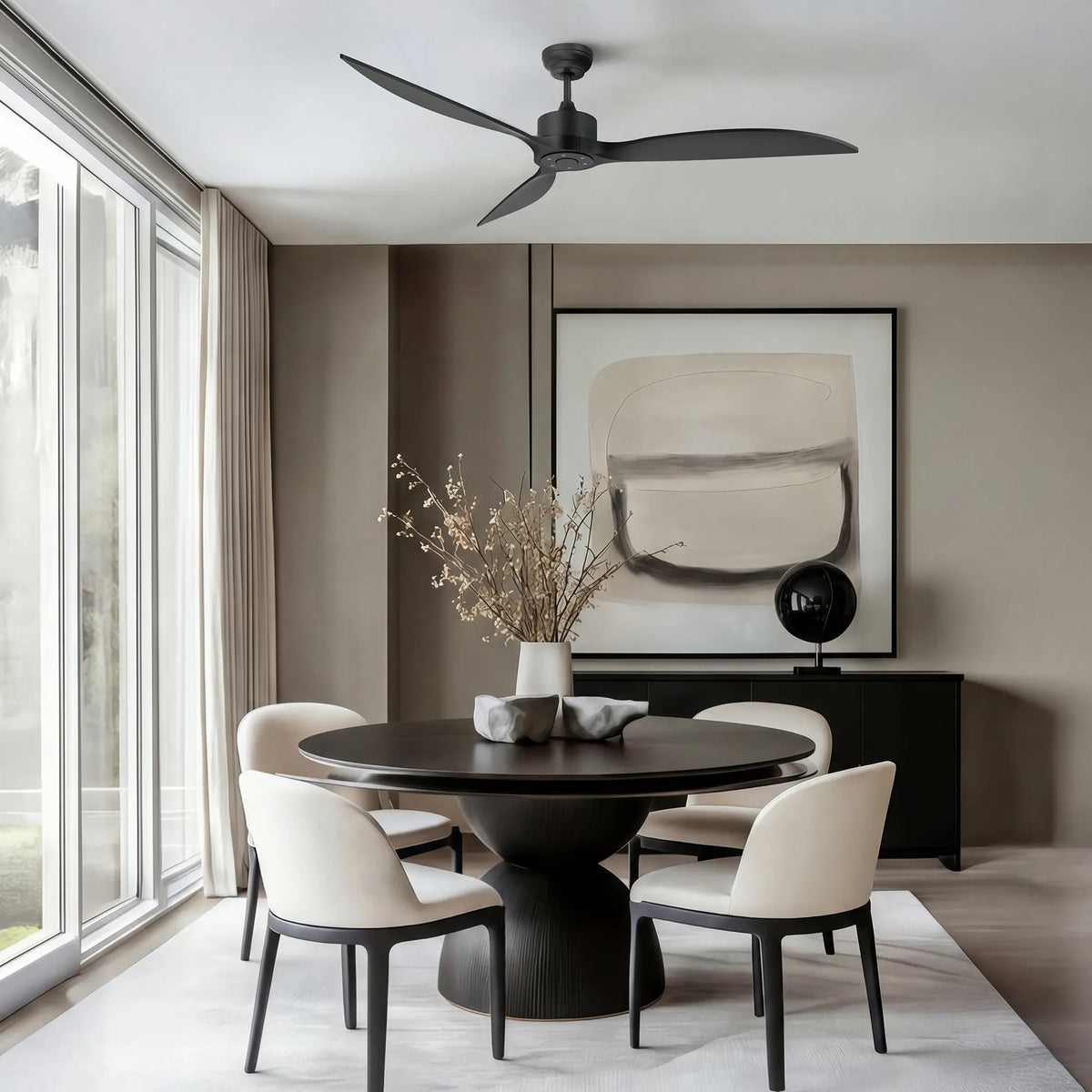 65-Inch Downrod Mount 3-Blade Ceiling Fan without Light