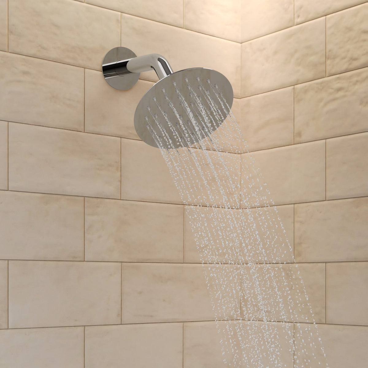 Single-Handle 6-Inch Round Wall-Mounted Tub and Shower System