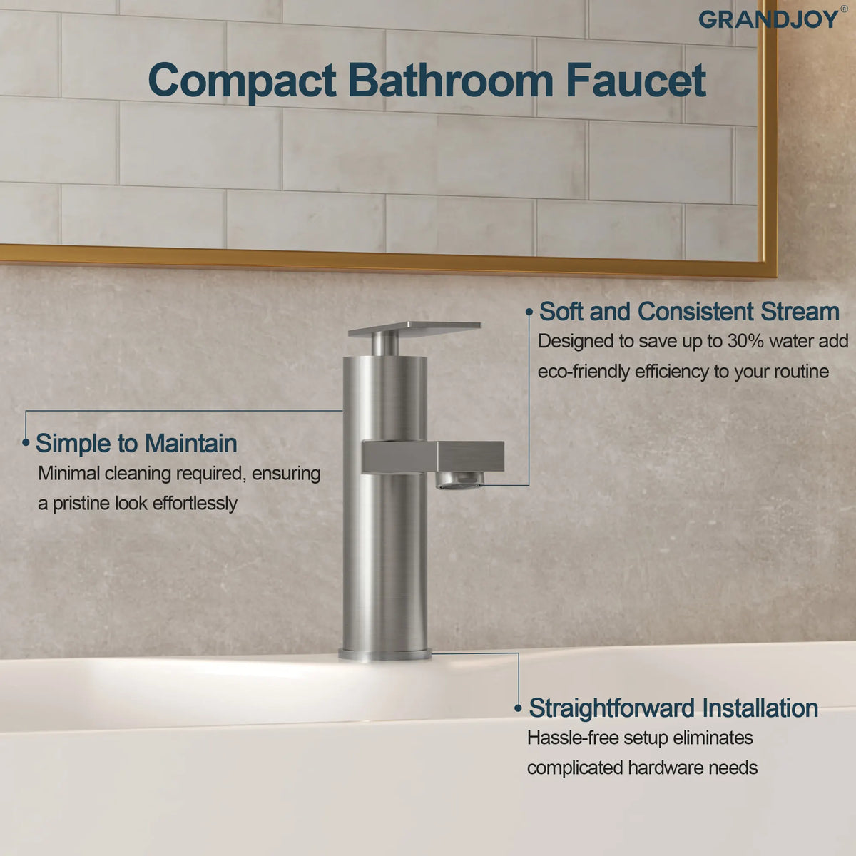 Single-Hole Bathroom Sink Faucet With Pop-Up Drain