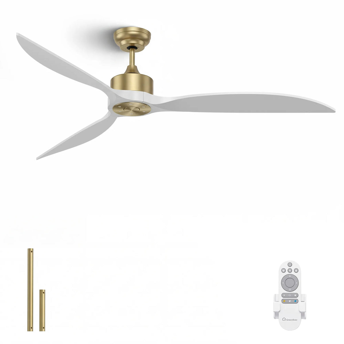 65-Inch Downrod Mount 3-Blade Ceiling Fan without Light