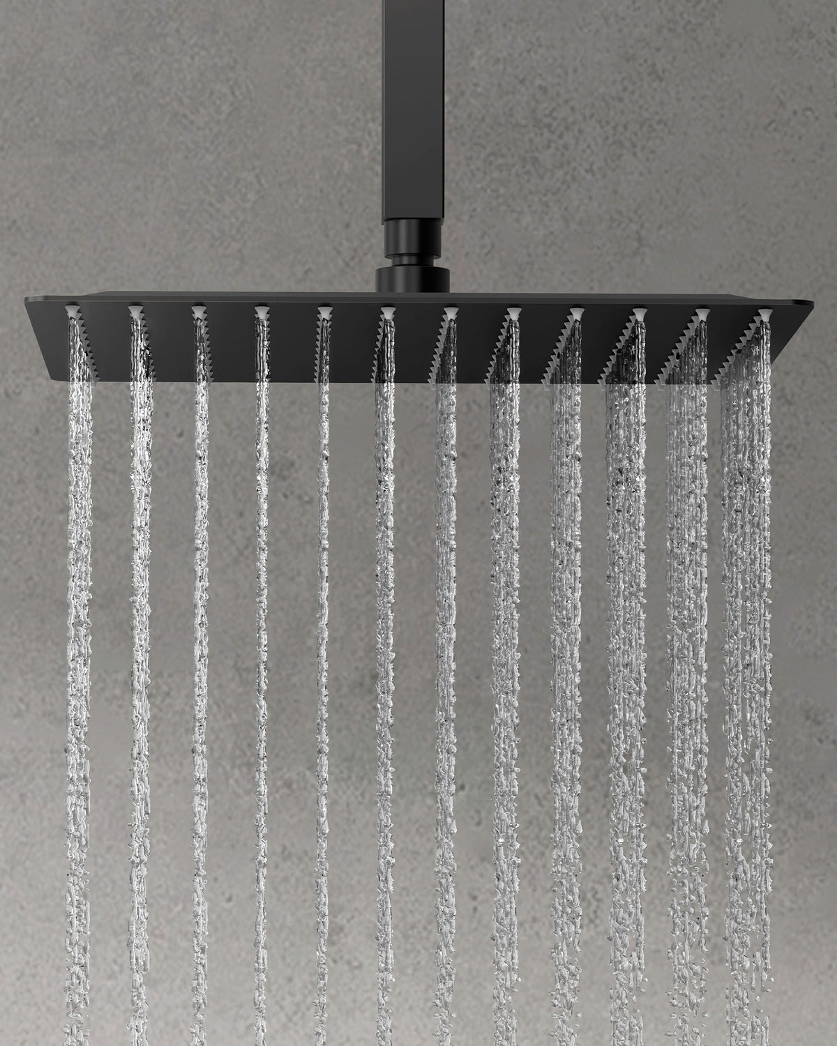 Ceiling-Mounted Dual Shower System with Adjustable Handheld Spray