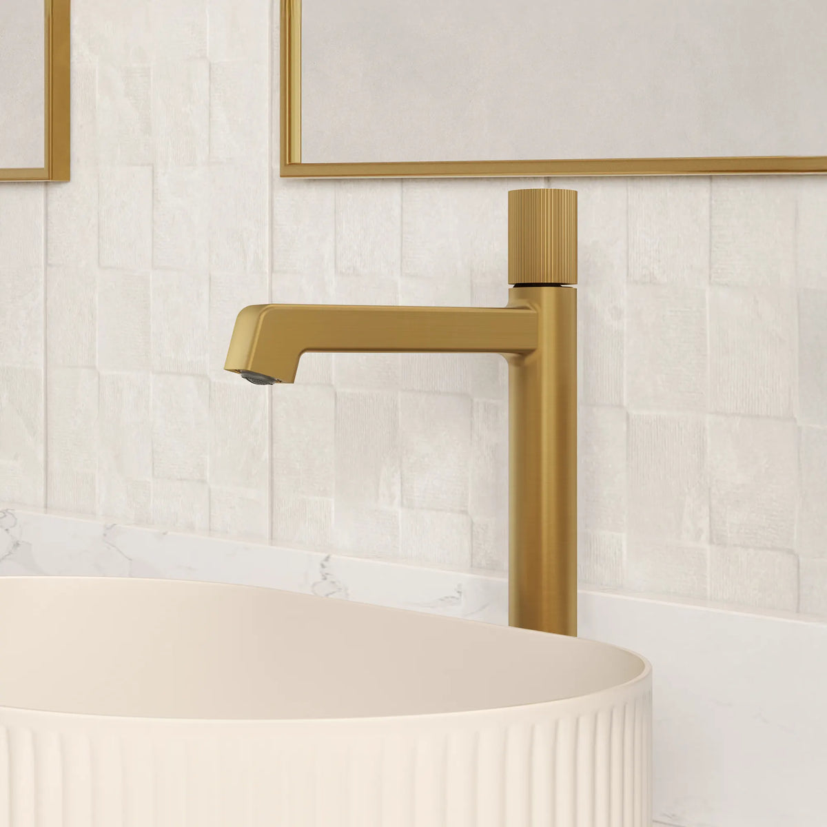 Single-Handle Vessel Bathroom Sink Faucet With Pop-Up Drain
