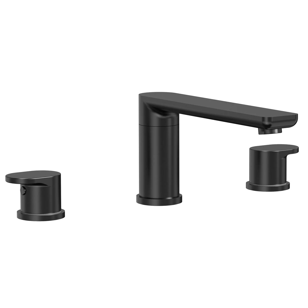 Low-Arc Deck-Mounted Roman Bathtub Faucet with Dual Handles