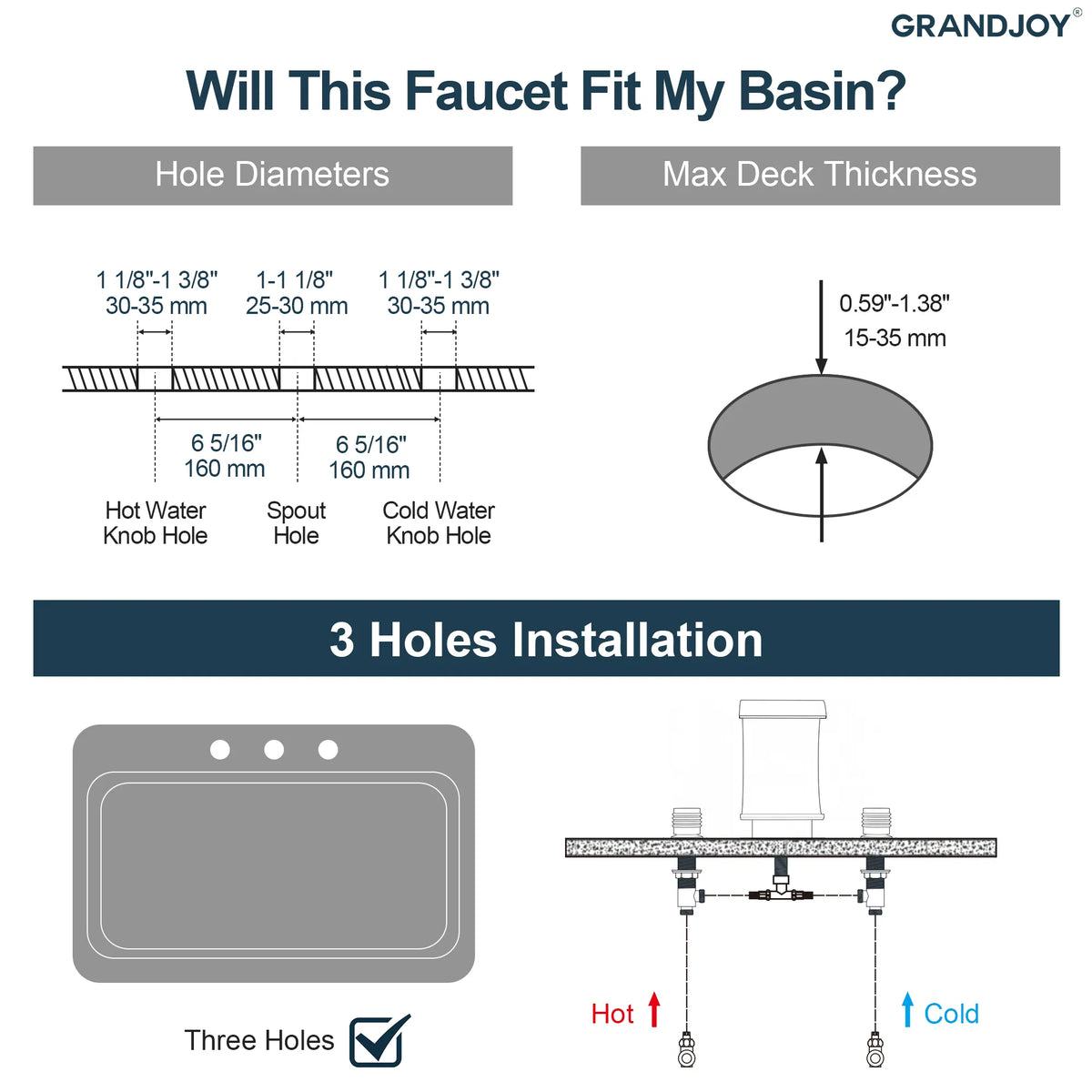 Two-Handle Waterfall Widespread Bathroom Sink Faucet With Pop-Up Drain