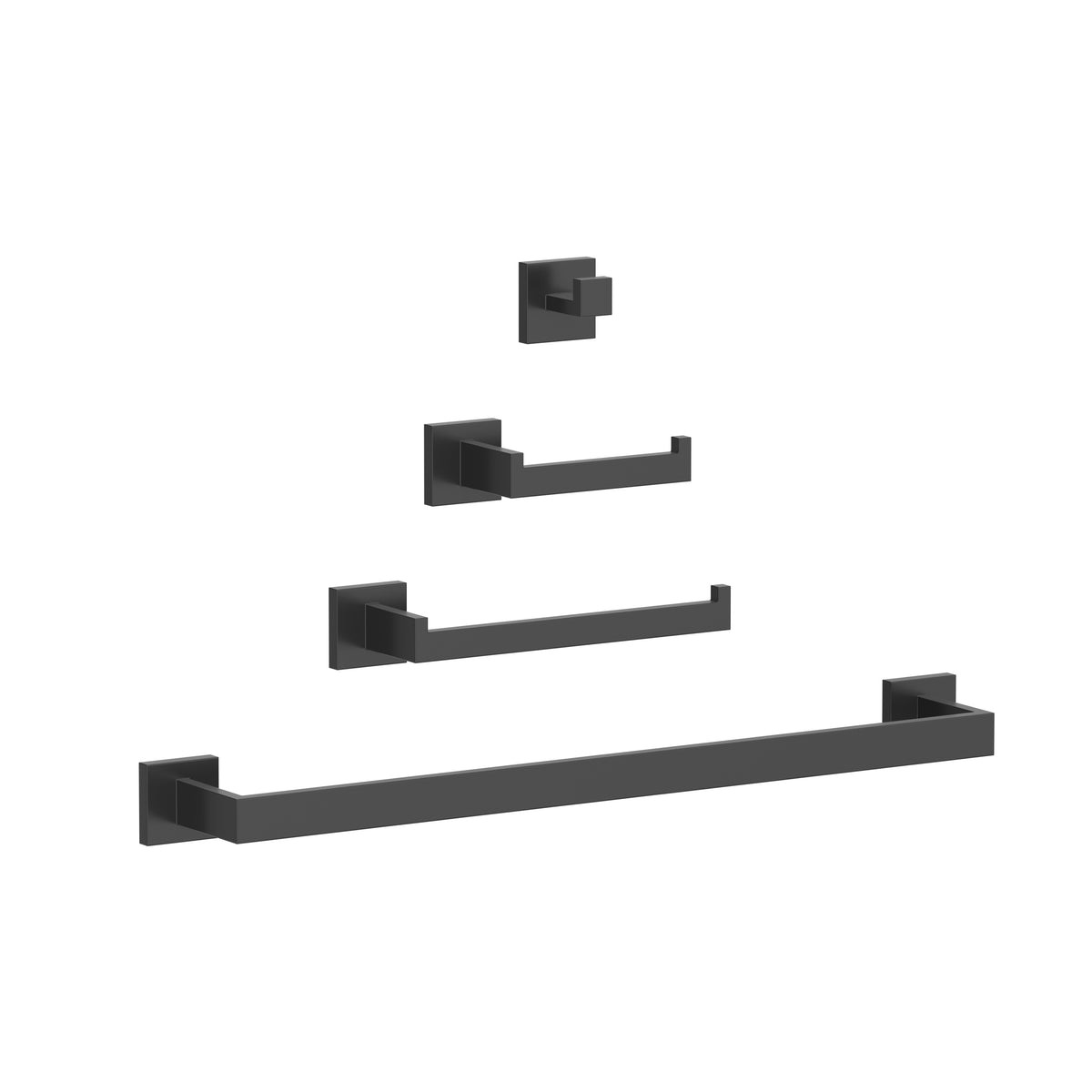 Four-Piece Wall-Mounted 304 Stainless Steel Bathroom Hardware Set