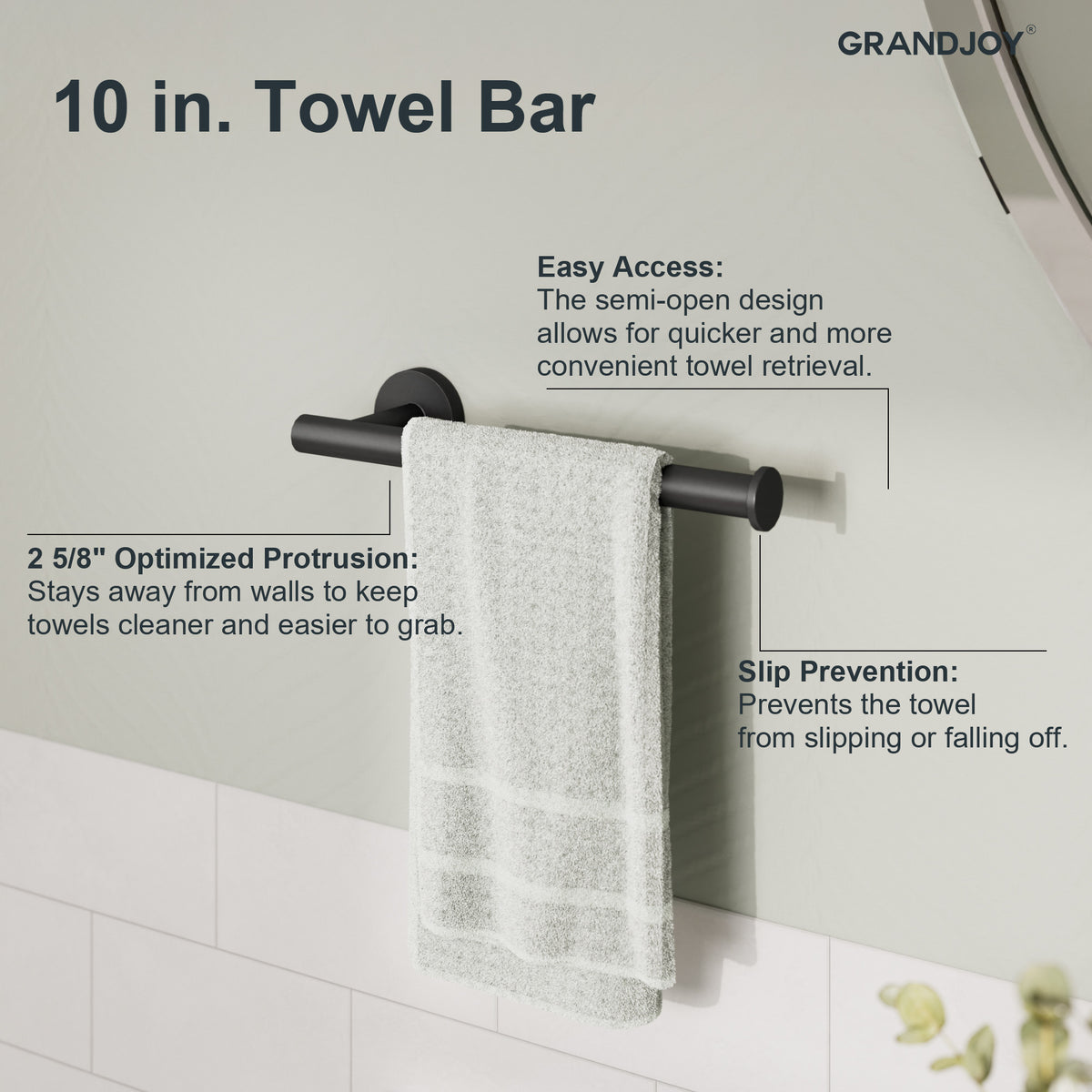 Four-Piece Wall-Mounted Stainless Steel Towel Bar Set for Bathrooms