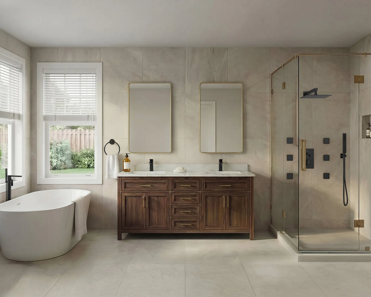 Single-Handle Bathroom Sink Faucet With Pop-Up Drain