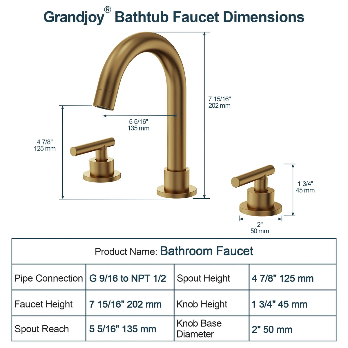 Two-Handle Mid Arc Widespread Bathroom Sink Faucet With Pop-Up Drain
