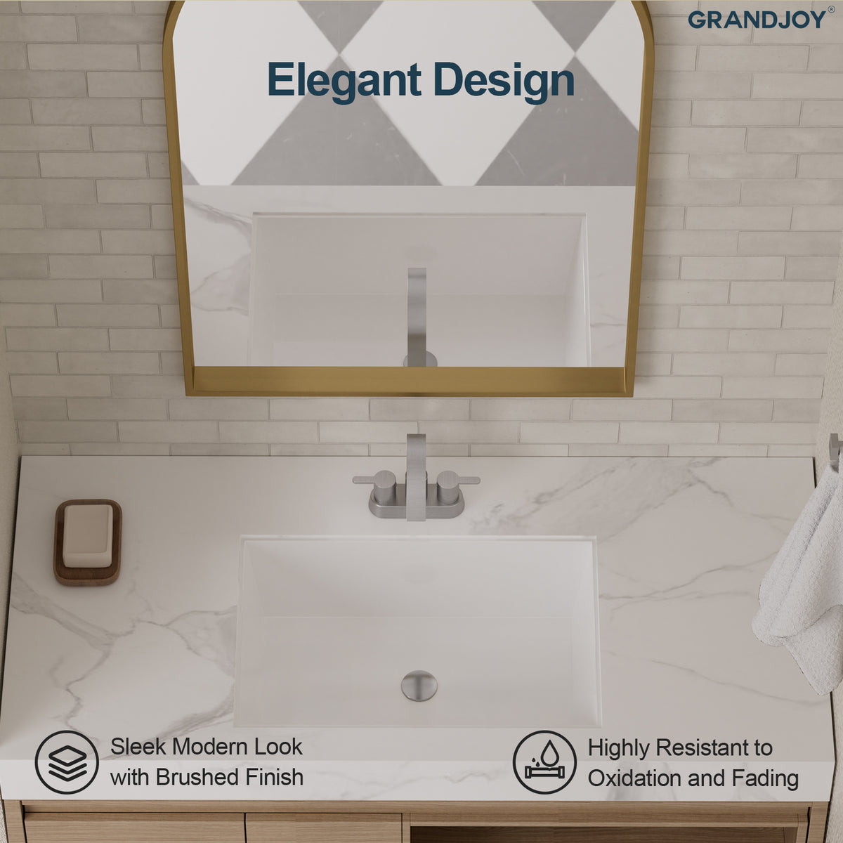 Two-Handle Centerset Bathroom Sink Faucet With Pop-Up Drain