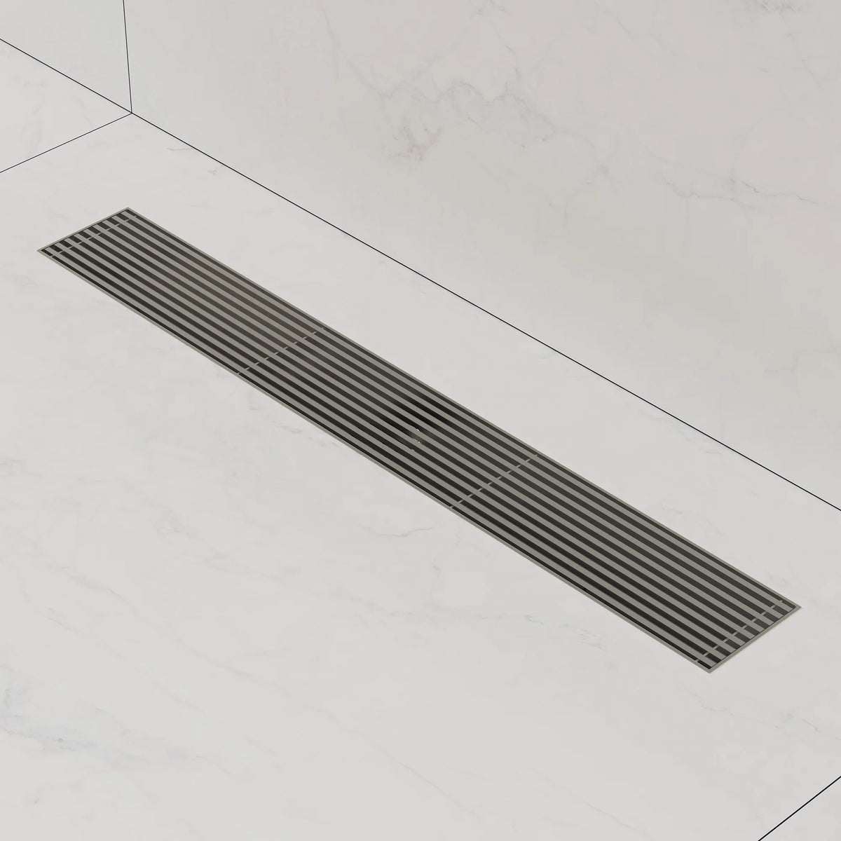 24-Inch Linear Shower Drain with Anti-Odor Core and Hair Catcher