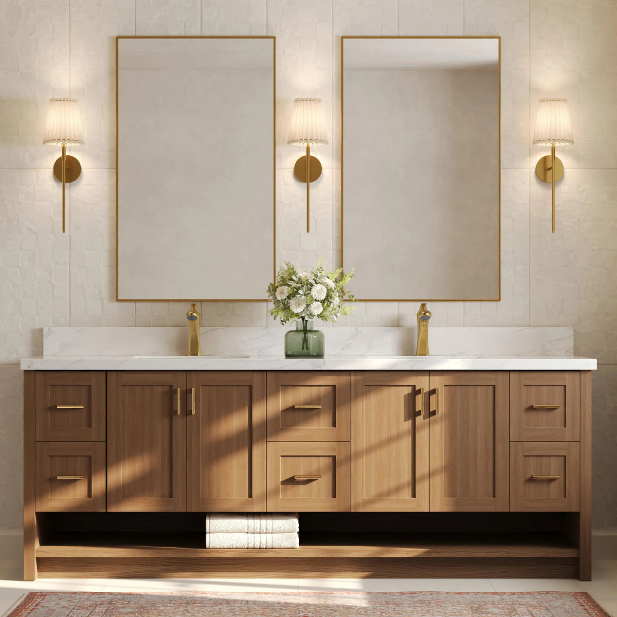 Single-Handle Pull-Out Bathroom Sink Faucet With Dual Spray Modes And Pop-Up Drain