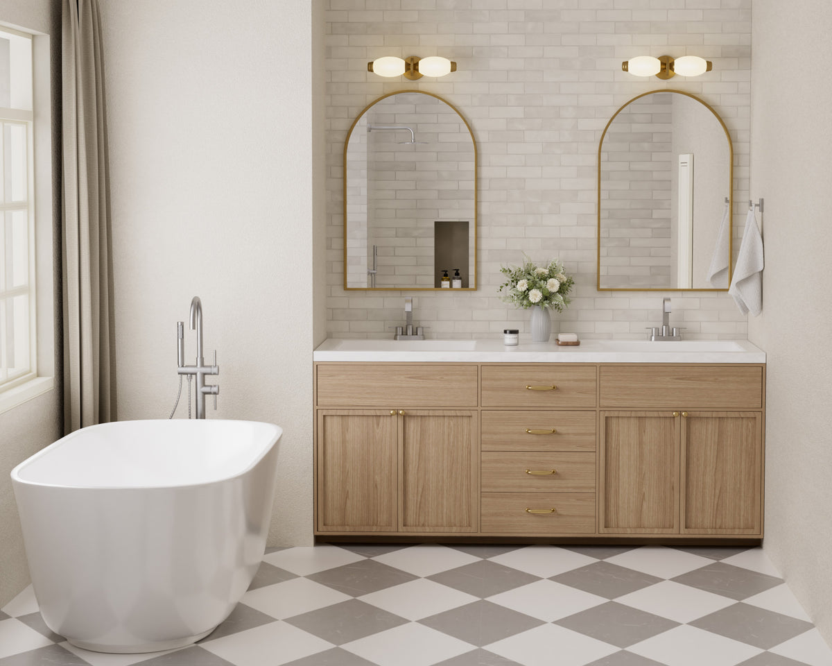 Two-Handle Centerset Bathroom Sink Faucet With Pop-Up Drain