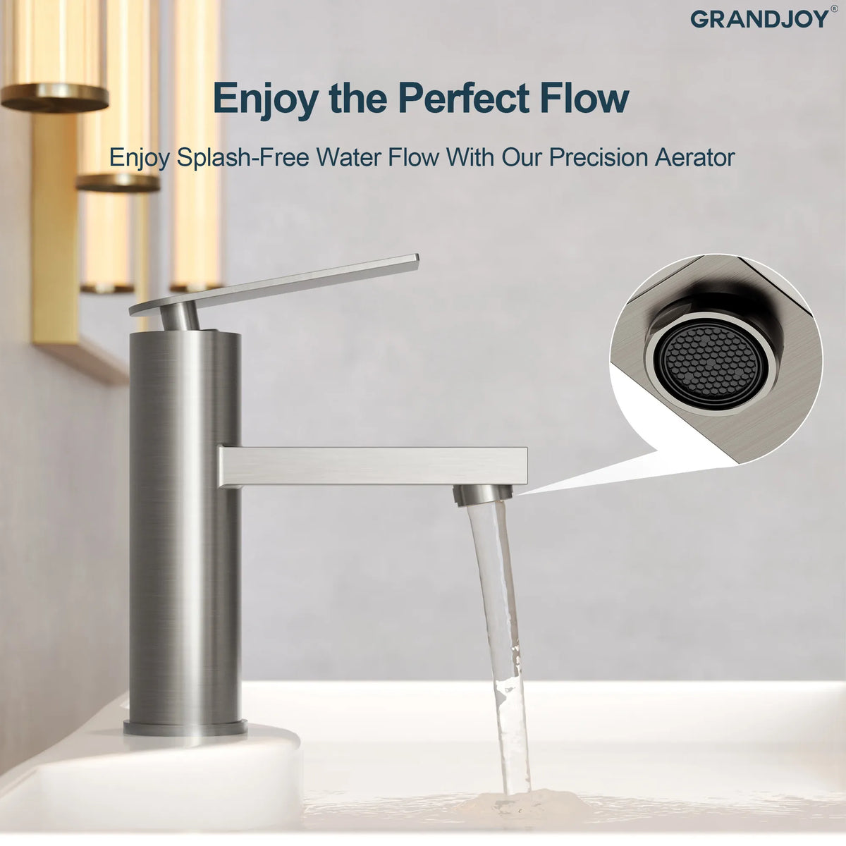 Single-Hole Bathroom Sink Faucet With Pop-Up Drain