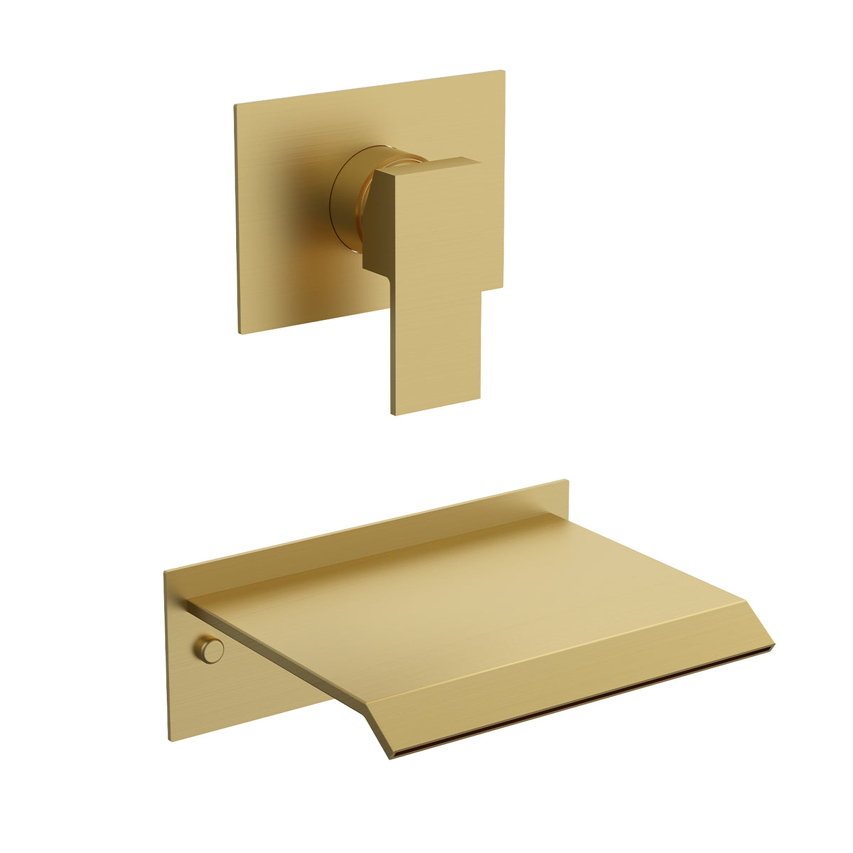 Concealed Wall-Mounted Waterfall Bathtub Faucet with Single-Handle Control