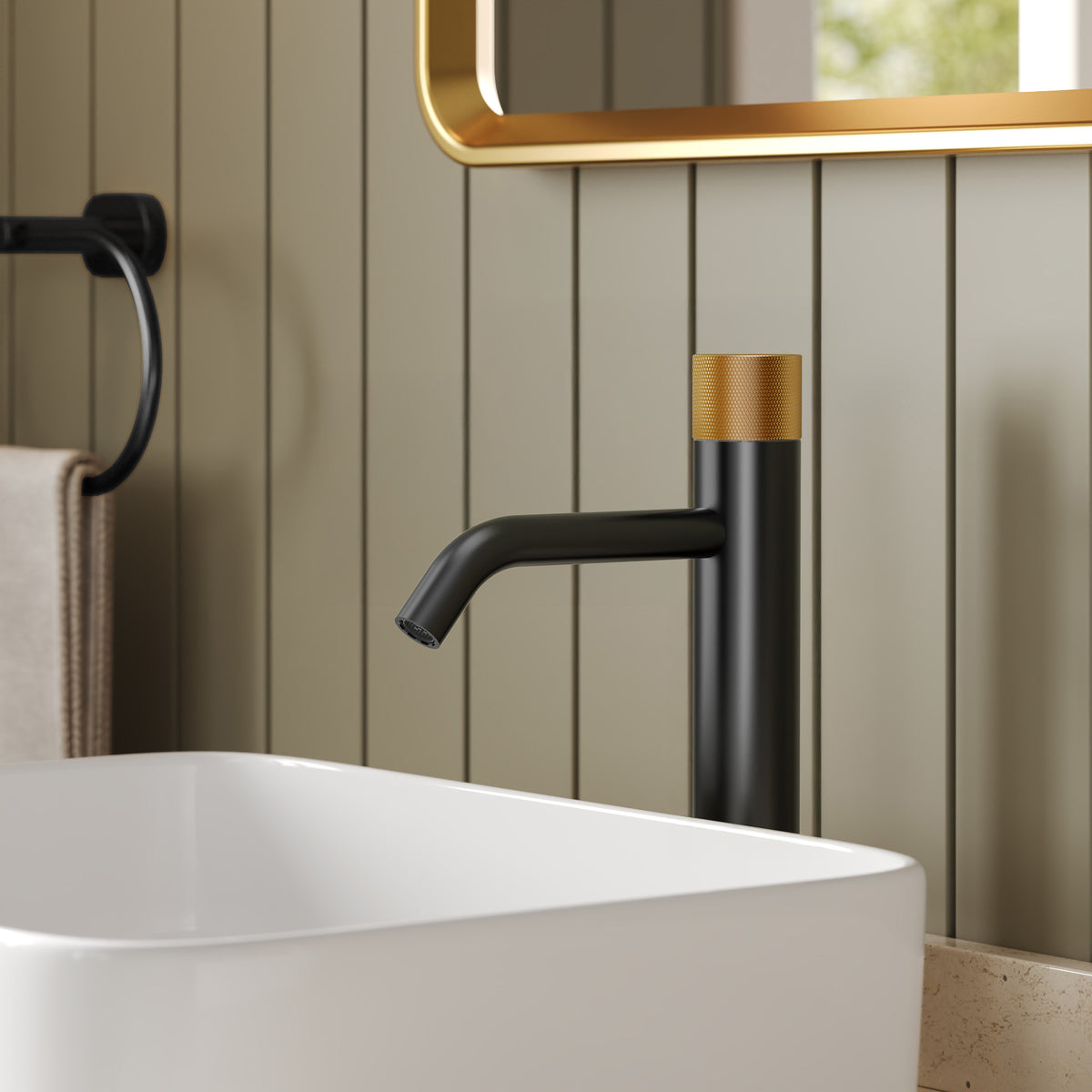 Single-Handle Vessel Bathroom Sink Faucet With Pop-Up Drain