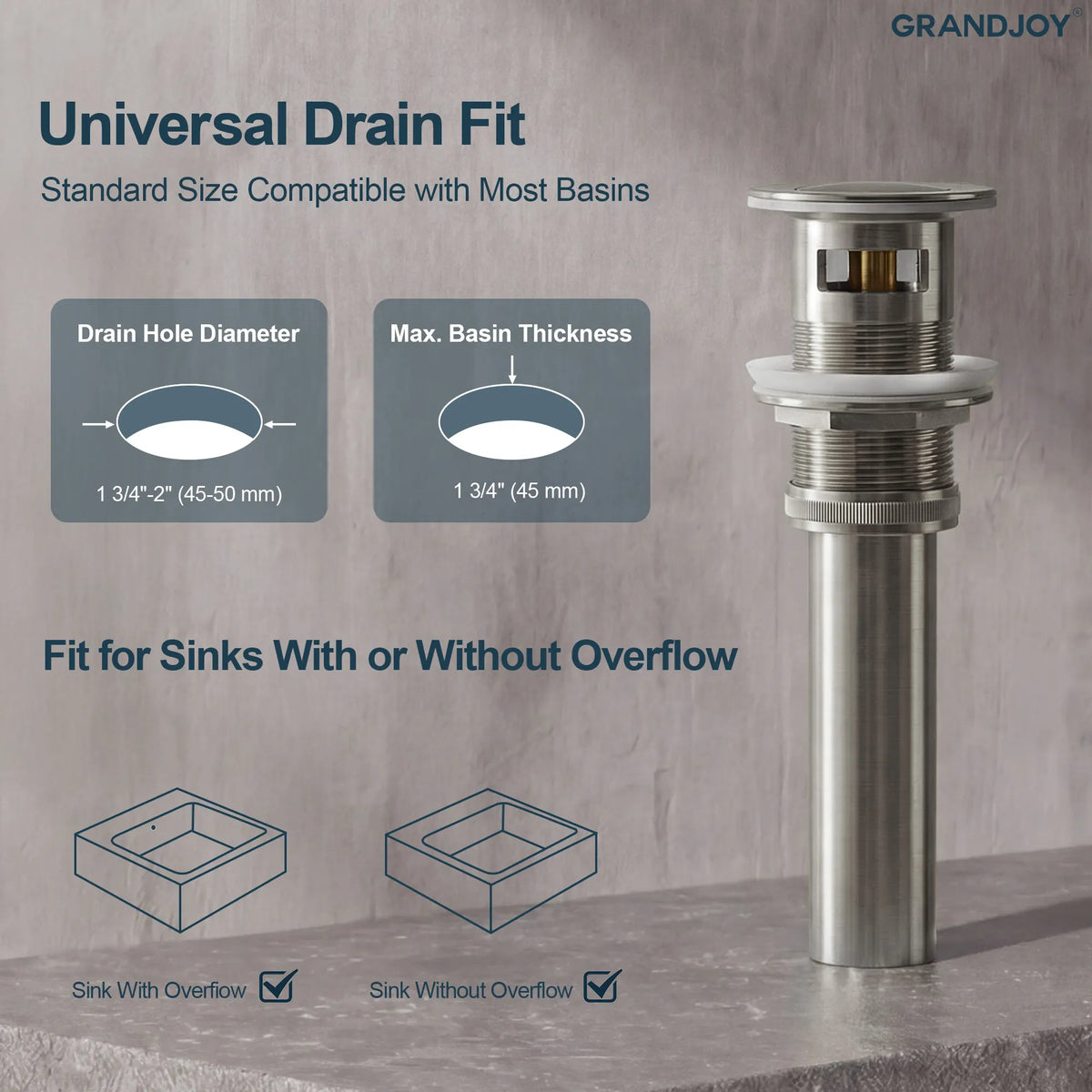 Single-Handle Vessel Bathroom Sink Faucet With Pop-Up Drain